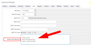 How to Add a General Email Signature in WHMCS