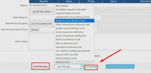 How to send Hosting Account details to the client in WHMCS