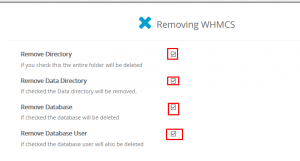 How to Uninstall WHMCS using Softaculous