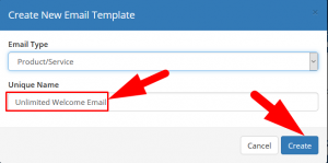 steps to Create Custom Welcome Email template in WHMCS