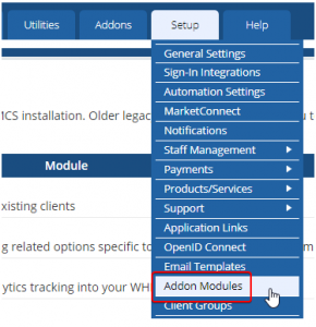 How To Setup Addon Modules In WHMCS