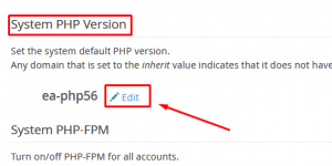 HOW TO SET DEFAULT PHP VERSION IN WHM ROOT