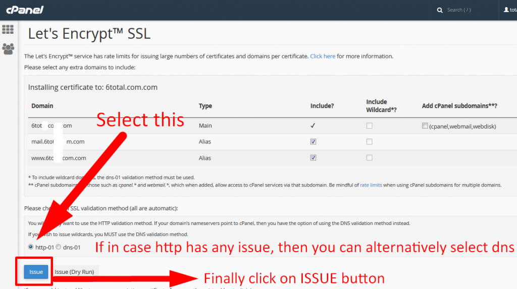 Issue SSL