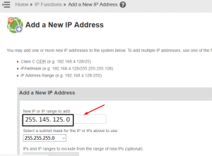 HOW TO ADD AN ADDITIONAL IP ADDRESS IN WHM