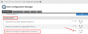 HOW TO CHANGE OUTGOING MAIL SERVER(SMTP) IP ADDRESS IN WHM