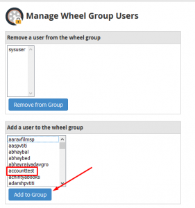 HOW TO MANAGE WHEEL GROUP USERS IN WHM