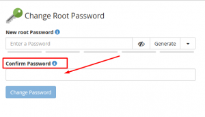 steps to change WHM root password 
