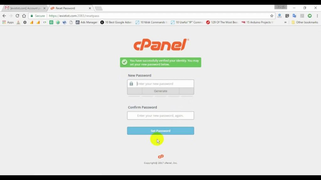 How to Reset Password from cPanel