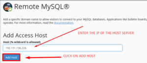How to allow remote MySQL database connection in cPanel