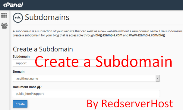 How to create a subdomain