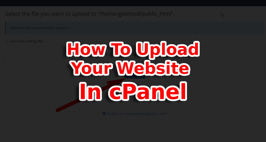 how to upload website in cpenal