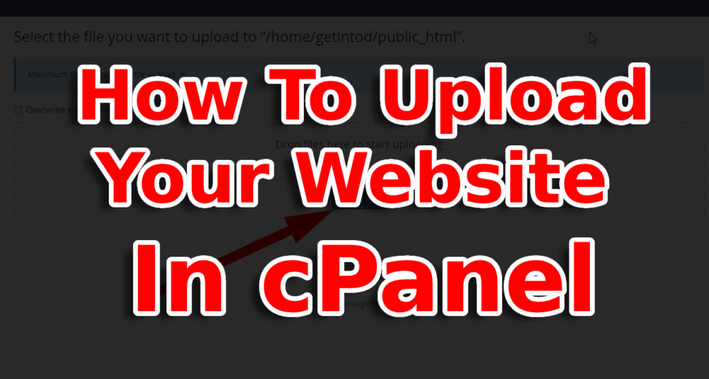 upload your website in cpanel - redserverhost