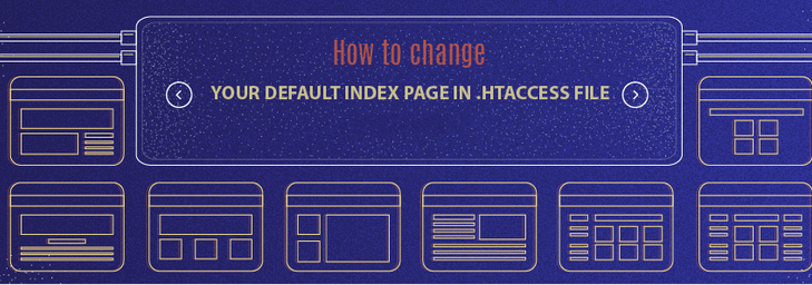 How can I change the default index page of my website?