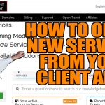 How do I order new services from Redserverhost client area