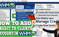 HOW TO ADD CREDIT TO CLIENT'S ACCOUNT IN WHMCS