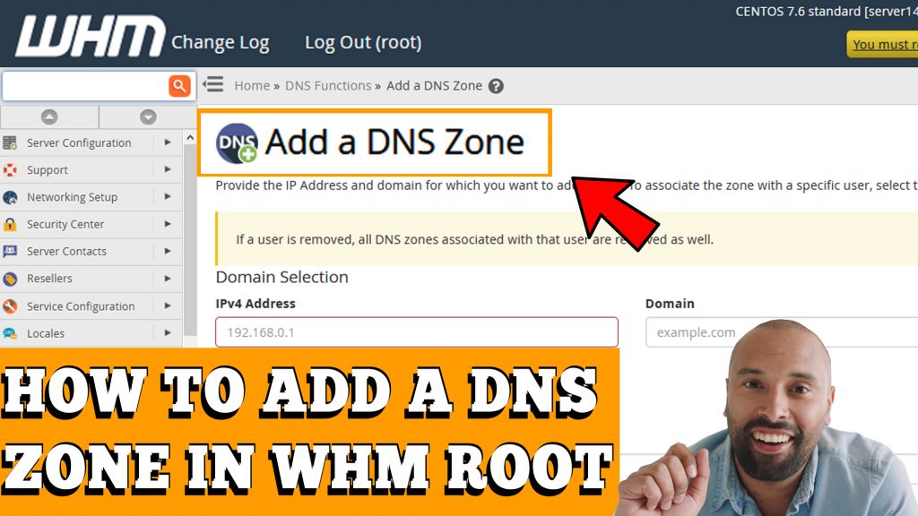 HOW TO ADD A DNS ZONE IN WHM ROOT