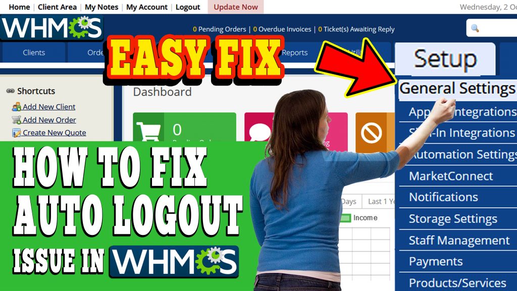 HOW TO FIX AUTO LOGOUT ISSUE IN WHMCS