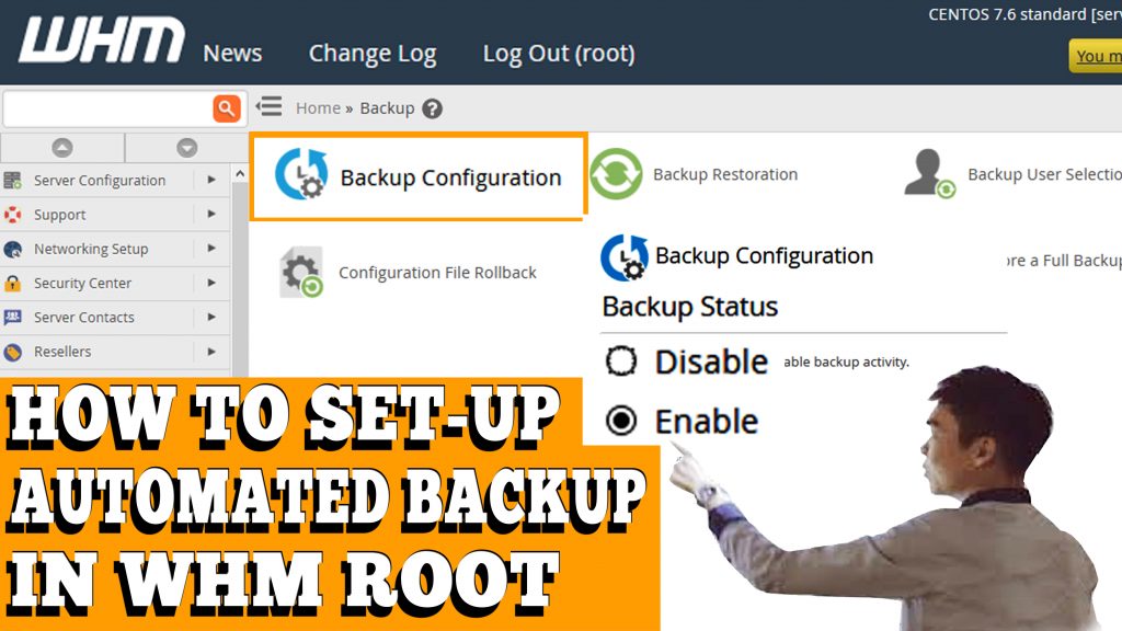 configuring automated backup on cPanel\WHM server
