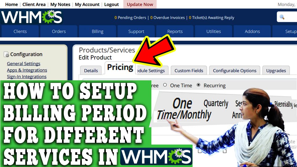 HOW TO SETUP BILLING PERIOD FOR DIFFERENT SERVICES IN WHMCS