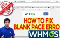 HOW TO FIX WHMCS Blank Page error