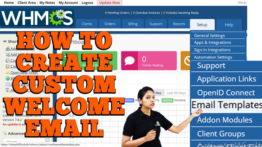 HOW TO CREATE CUSTOM WELCOME EMAIL TEMPLATE IN WHMCS