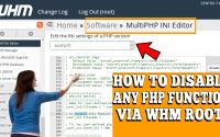 HOW TO DISABLE PHP FUNCTIONS FOR ANY PHP VERSION IN WHM ROOT