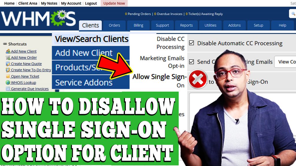 HOW TO DISABLE CPANEL LOGIN OPTION FROM REDSERVERHOST CLIENT AREA