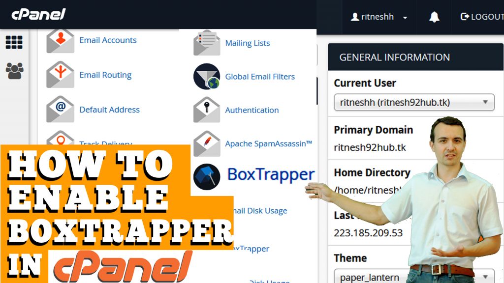 HOW TO ENABLE BOXTRAPPER IN CPANEL