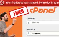 How do I fix the "Your IP address has been changed" issue in the CPanel login