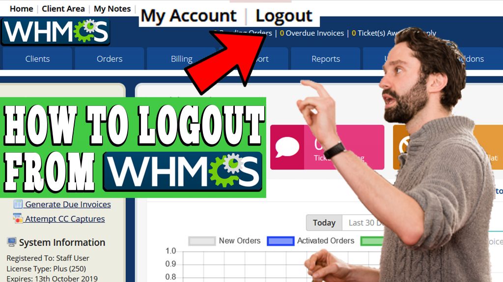 LOGOUT FROM WHMCS