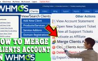 HOW TO MERGE CLIENTS ACCOUNT IN WHMCS