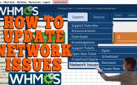 How to update Network issue in WHMCS