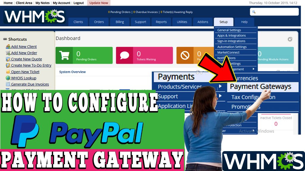 HOW TO CONFIGURE PAYPAL PAYMENT GATEWAY IN WHMCS