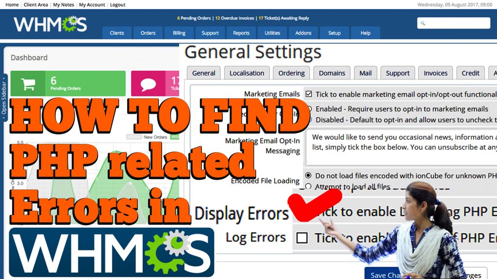 How to find and resolve PHP related errors in WHMCS?
