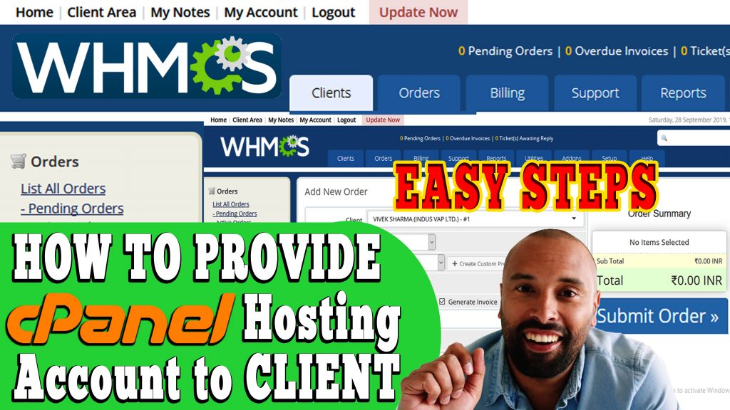 How to provide cPanel hosting account to client in WHMCS manually