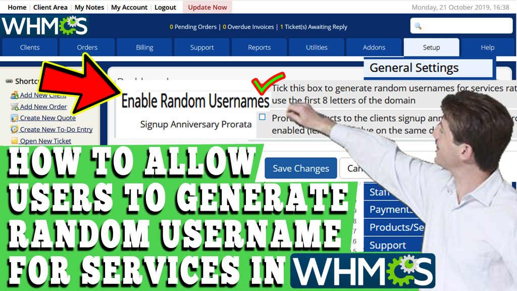 HOW TO ALLOW USERS TO GENERATE RANDOM USERNAMES FOR THEIR HOSTING ACCOUNT IN WHMCSv