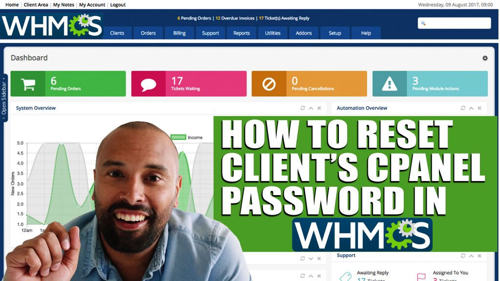 HOW TO RESET CLIENT'S CPANEL PASSWORD IN WHMCS
