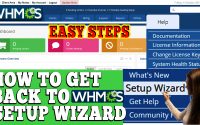 HOW TO GET BACK TO SETUP WIZARD IN WHMCS