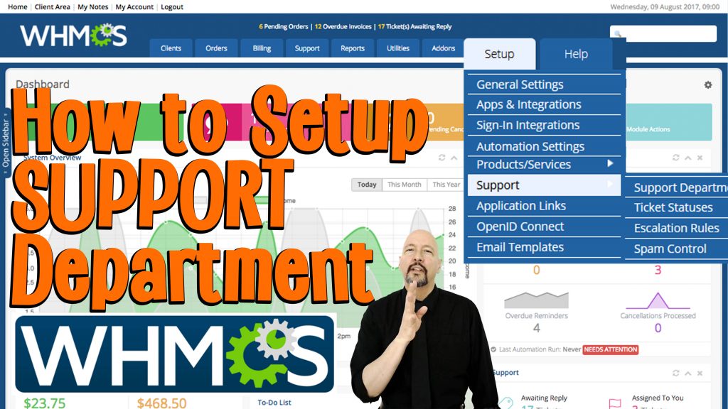 Creating a Support Department in WHMCS