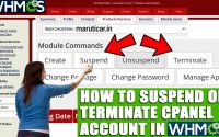 HOW TO SUSPEND/TERMINATE CPANEL ACCOUNT IN WHMCS