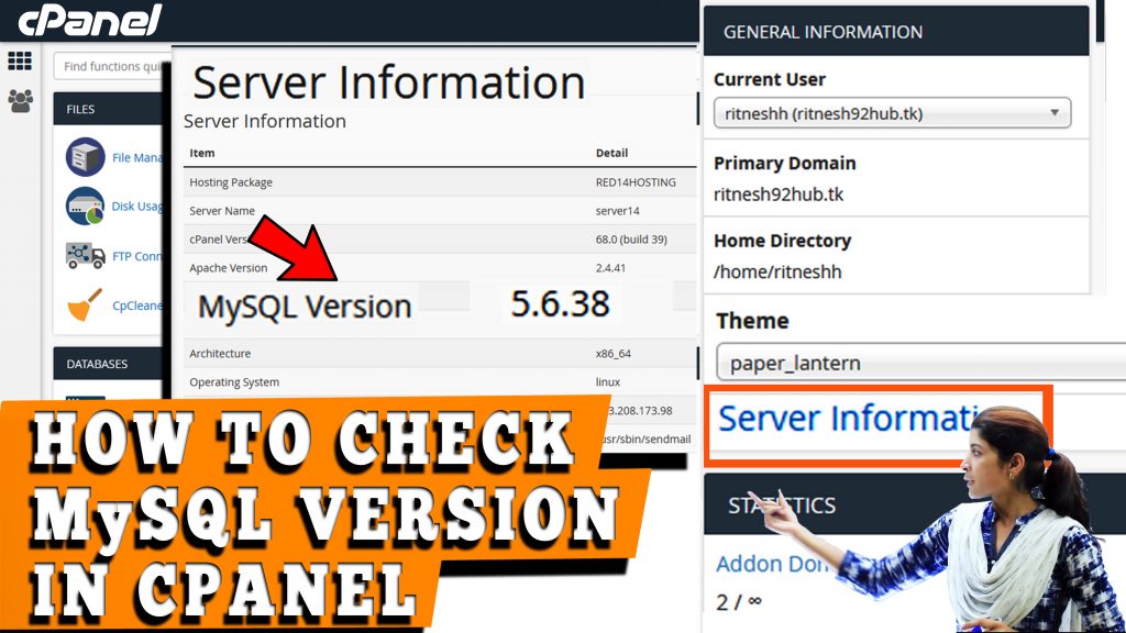 How to Find MySQL version through cPanel interface