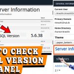 How to Find MySQL version through cPanel interface