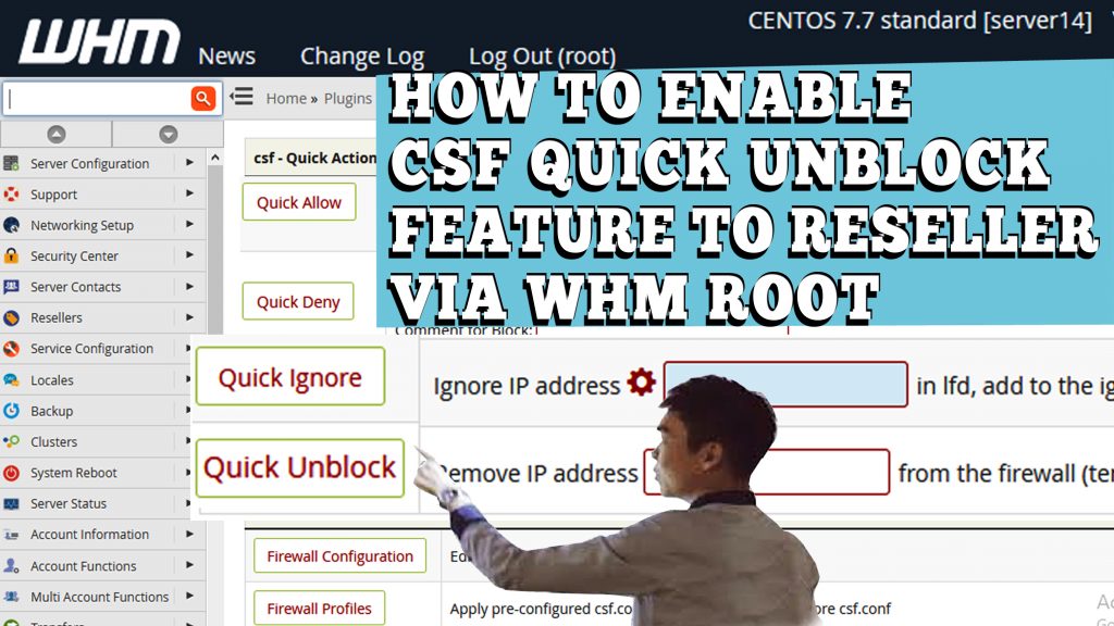 HOW TO ALLOW QUICK UNBLOCK CSF ACTION TO RESELLER