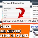 How to find the Exim (mail server) information through cPanel