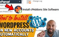 how to install WordPress automatically on new hosting accounts