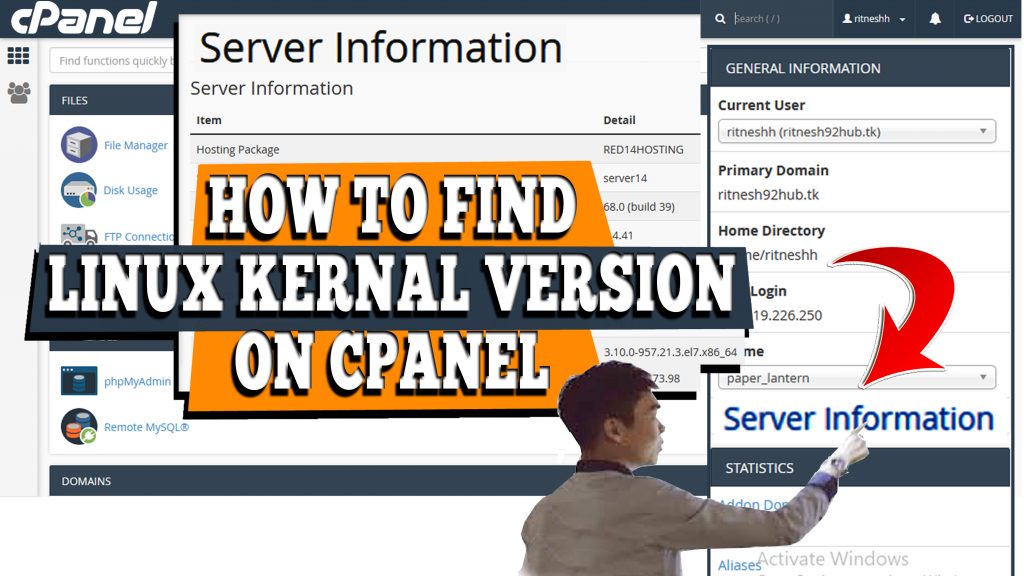 How to Check Linux Kernal version through cPanel