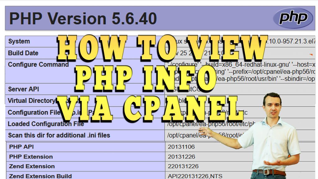 HOW TO FIND PHP INFORMATION THROUGH CPANEL INTERFACE