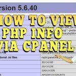 HOW TO FIND PHP INFORMATION THROUGH CPANEL INTERFACE