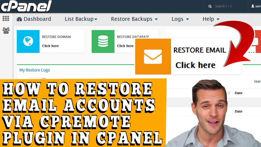 How to Restore only Emails via whmremote Backup plugin in cPanel