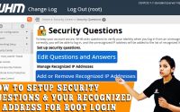 HOW TO APPLY SECURITY QUESTION FOR WHM ROOT LOGIN